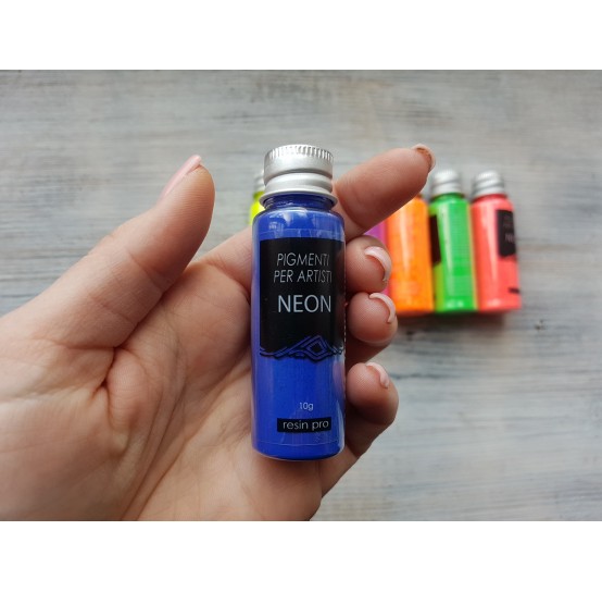 Neon color pigment, blue, 10 gr