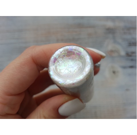 Pastel color pigments GALAXY with sequins, white, 25 gr