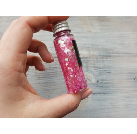Pigment GLITTER GALAXY with sequins, pink, 25 gr