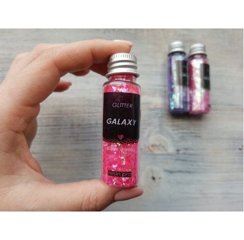 Pigment GLITTER GALAXY with sequins, fuchsia, 25 gr