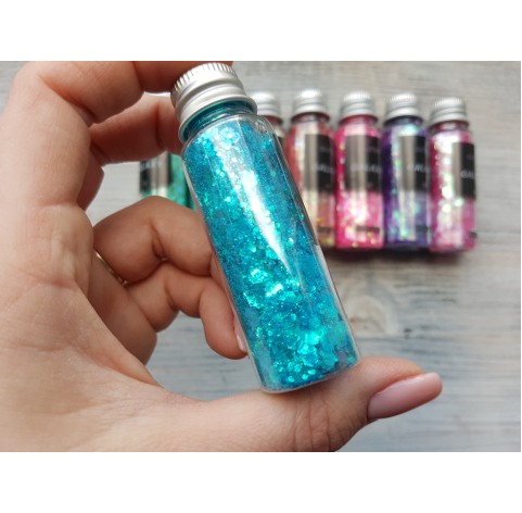 Pigment GLITTER GALAXY with sequins, blue, 25 gr
