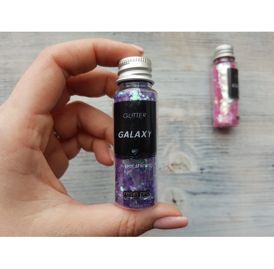 Pigment GALAXY with sequins, violet, 25 gr