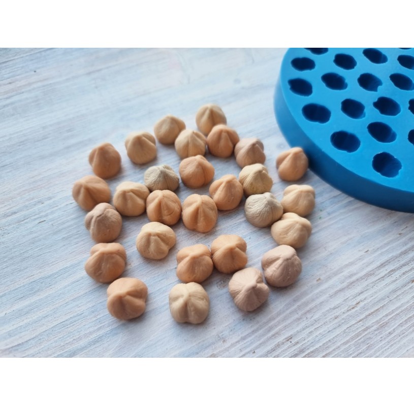Silicone mold, Hazelnut, 30 psc., Modeling tools of сoffee beans, nuts