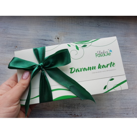 Gift card with value from 5 to 110 EUR