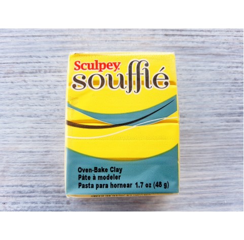 Sculpey Souffle oven-bake polymer clay, canary, Nr. 6072, 48 gr
