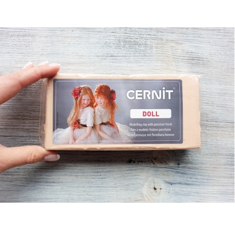 Cernit Doll oven-bake polymer clay, sun tan, Nr. 855, 500 gr