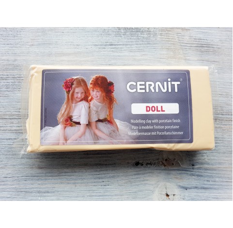 Cernit Doll oven-bake polymer clay, almond, Nr. 744, 500 gr