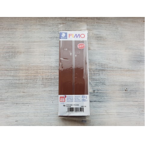 FIMO Soft oven-bake polymer clay, chocolate, Nr. 75, 454 gr