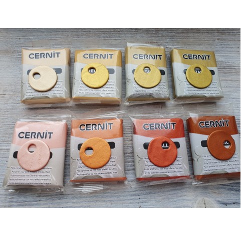 Cernit Metallic oven-bake polymer clay, champagne, Nr. 045, 56 gr