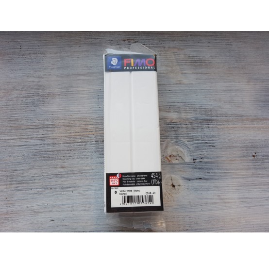 FIMO Professional oven-bake polymer clay, white, Nr. 0, BIG PACKAGE 454 gr