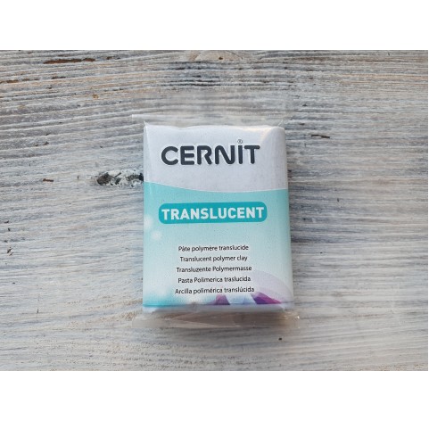 Cernit Translucent oven-bake polymer clay, glitter silver, Nr. 080, 56 gr