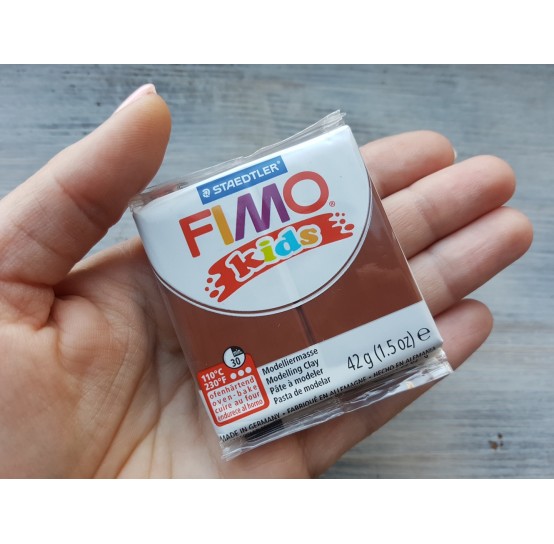 FIMO Kids oven-bake polymer clay, brown, Nr. 7, 42 gr