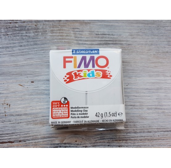 FIMO Kids oven-bake polymer clay, light grey, Nr. 80, 42 gr
