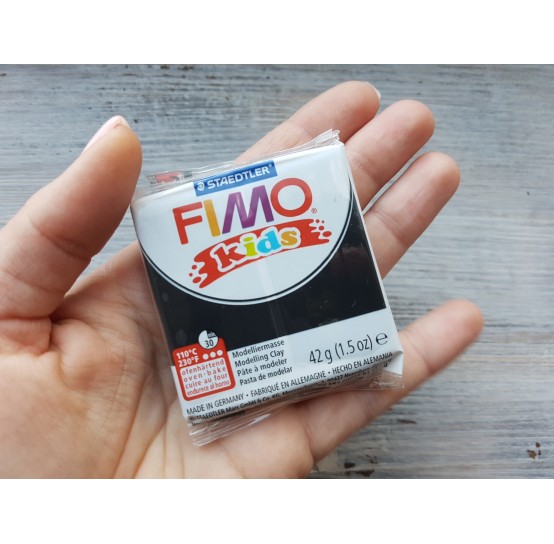 FIMO Kids oven-bake polymer clay, black, Nr. 9, 42 gr