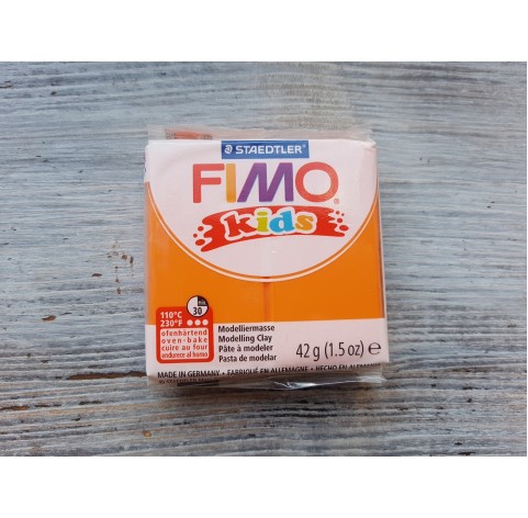 FIMO Kids oven-bake polymer clay, orange, Nr. 4, 42 gr