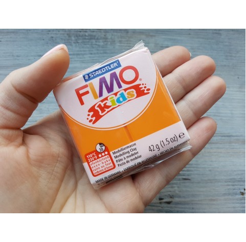 FIMO Kids oven-bake polymer clay, orange, Nr. 4, 42 gr