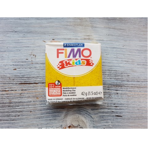FIMO Kids oven-bake polymer clay, glitter gold, Nr. 112, 42 gr