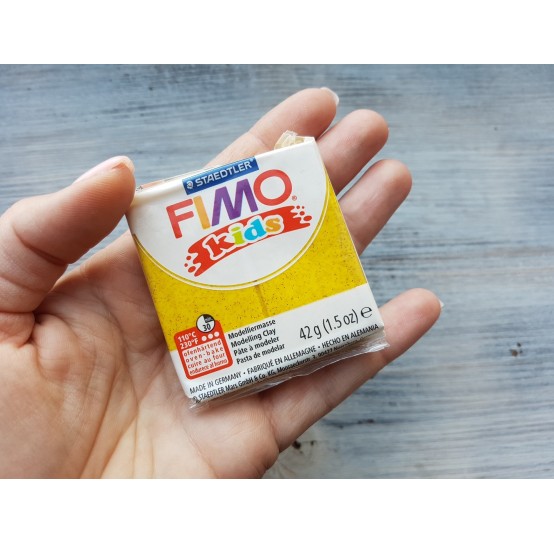 FIMO Kids oven-bake polymer clay, glitter gold, Nr. 112, 42 gr