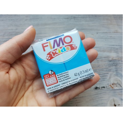FIMO Kids oven-bake polymer clay, glitter blue, Nr. 312, 42 gr