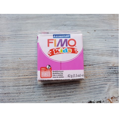 FIMO Kids oven-bake polymer clay, fuchsia, Nr. 220, 42 gr