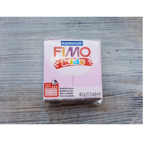 FIMO Kids oven-bake polymer clay, pearl light pink, Nr. 206, 42 gr