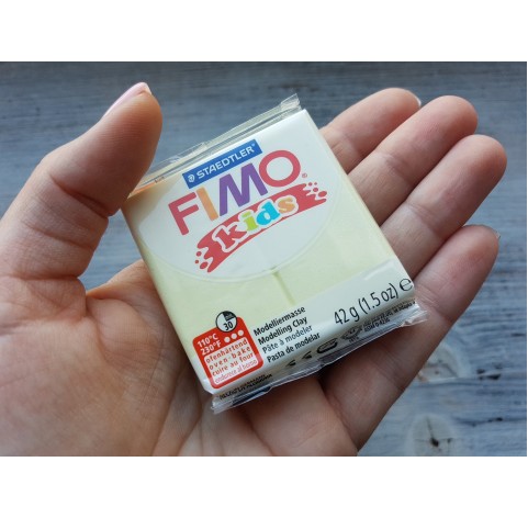 FIMO Kids oven-bake polymer clay, pearl yellow, Nr. 106, 42 gr