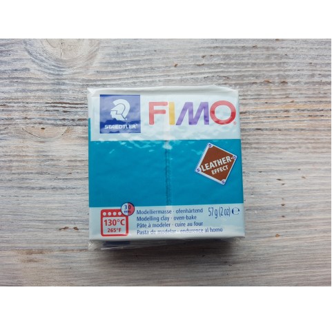 FIMO Leather oven-bake polymer clay, lagoon, Nr. 369, 57 gr