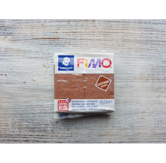 FIMO Leather oven-bake polymer clay, nut, Nr. 779, 57 gr