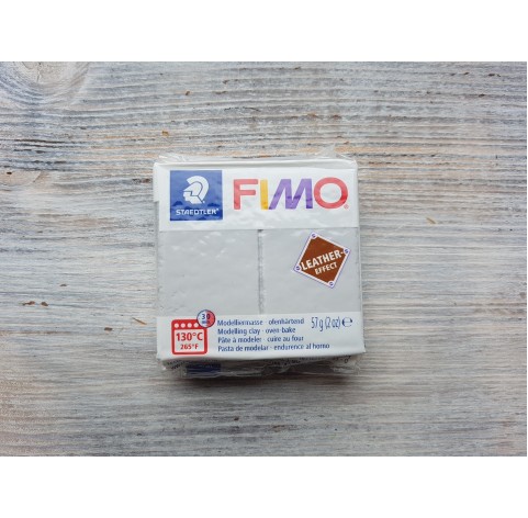 FIMO Leather oven-bake polymer clay, grey, Nr. 809, 57 gr