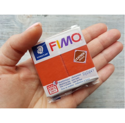 FIMO Leather oven-bake polymer clay, rust, Nr. 749, 57 gr