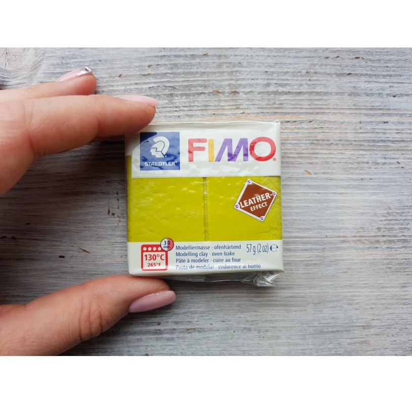 Fimo Leather Effect Polymer Clay 2oz-Olive