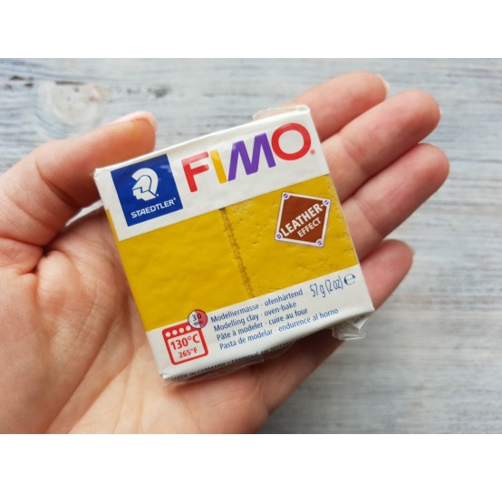 FIMO Leather oven-bake polymer clay, ochre, Nr. 179, 57 gr