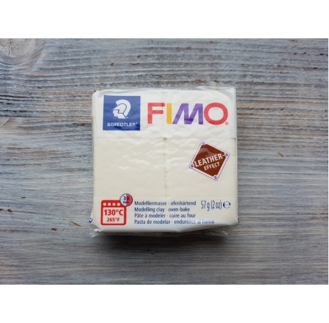 FIMO Leather oven-bake polymer clay, ivory, Nr. 029, 57 gr