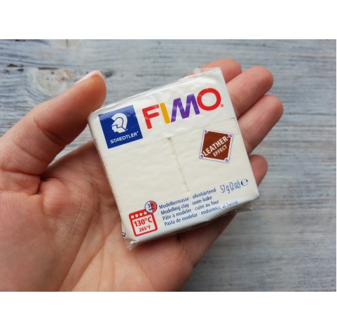 FIMO Leather oven-bake polymer clay, ivory, Nr. 029, 57 gr
