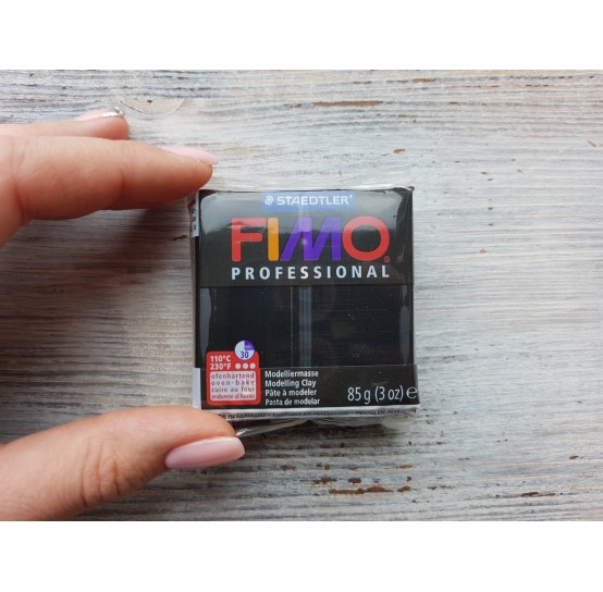 FIMO Professional oven-bake polymer clay, black, Nr. 9, 85 gr