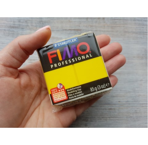 FIMO Professional oven-bake polymer clay, true yellow, Nr. 100, 85 gr