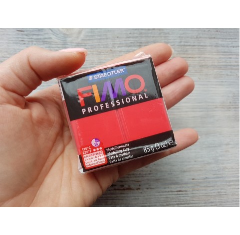 FIMO Professional oven-bake polymer clay, true red, Nr. 200, 85 gr