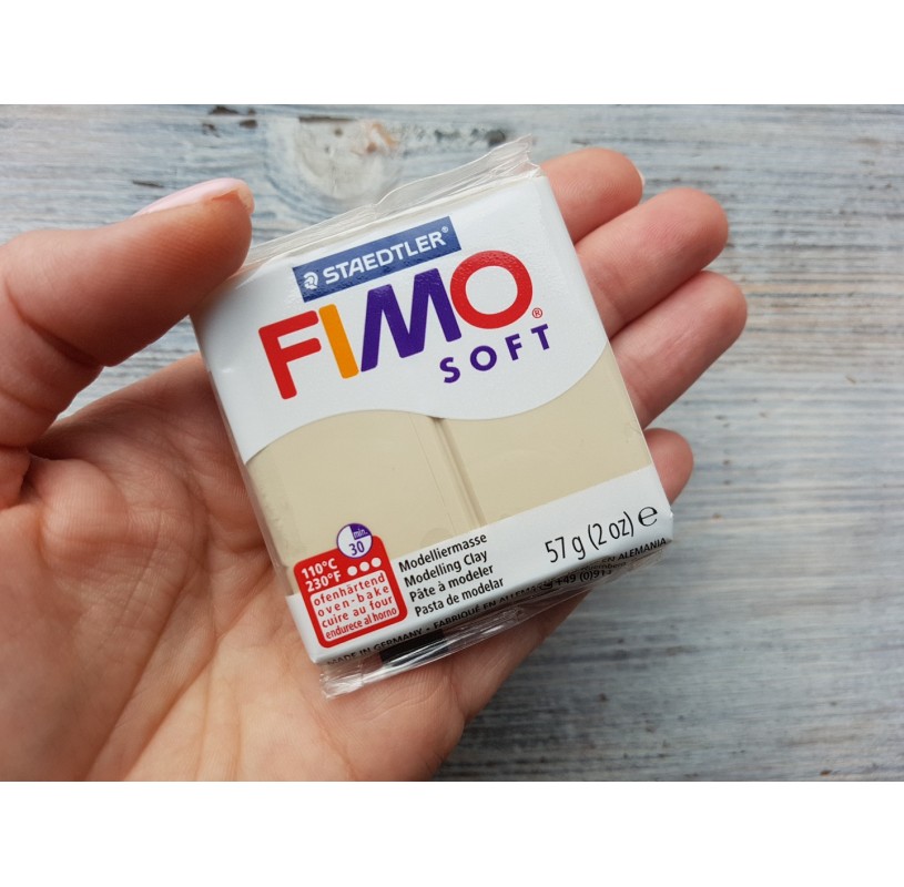 Fimo Soft Polymer Oven Modelling Clay - Most Popular Colours - 57g - Set of  3 - Sahara