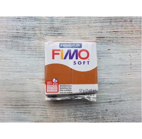 FIMO Soft oven-bake polymer clay, caramel, Nr. 7, 57 gr