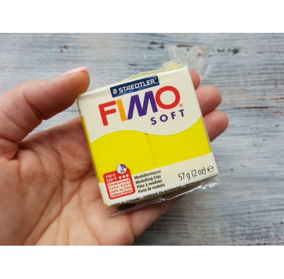 FIMO Soft oven-bake polymer clay, lemon, Nr. 10, 57 gr