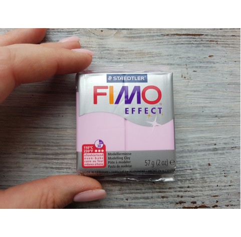FIMO Effect oven-bake polymer clay, light pink (pastel), Nr. 205, 57 gr