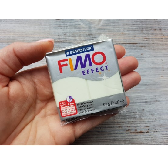 Pack Of 1 FIMO Effect Effect Polymer Modelling Moulding Clay Block Colour 56g STAEDTLER FIMO Effect Transluscent Green 504 