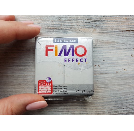 FIMO Effect oven-bake polymer clay, light silver (pearl), Nr. 817, 57 gr