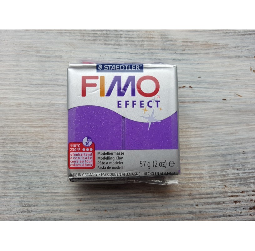 Fimo Effect Polymer Clay 57gr Glitter lila n°602 