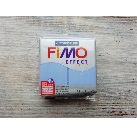 FIMO Effect oven-bake polymer clay, agate blue (gemstone), Nr. 386, 57 gr