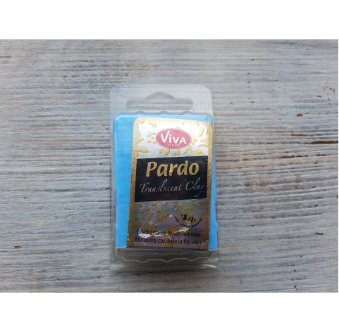 PARDO oven-bake polymer clay, light blue translucent, Nr. 613, 56 gr