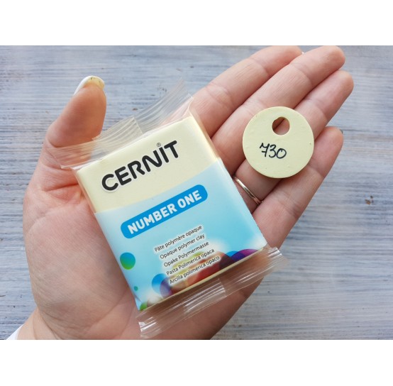 Cernit Number One oven-bake polymer clay, vanilla, Nr. 730, 56 gr