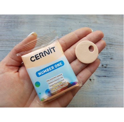 Cernit Number One oven-bake polymer clay, peach, Nr. 423, 56 gr