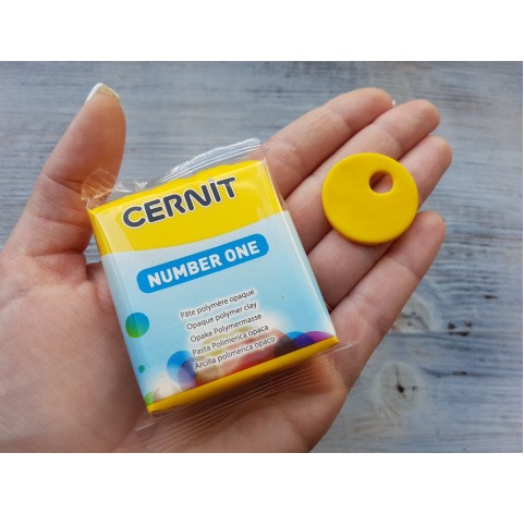 Cernit Number One oven-bake polymer clay, yellow, Nr. 700, 56 gr