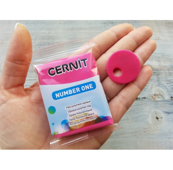 Cernit Number One oven-bake polymer clay, raspberry, Nr. 481, 56 gr